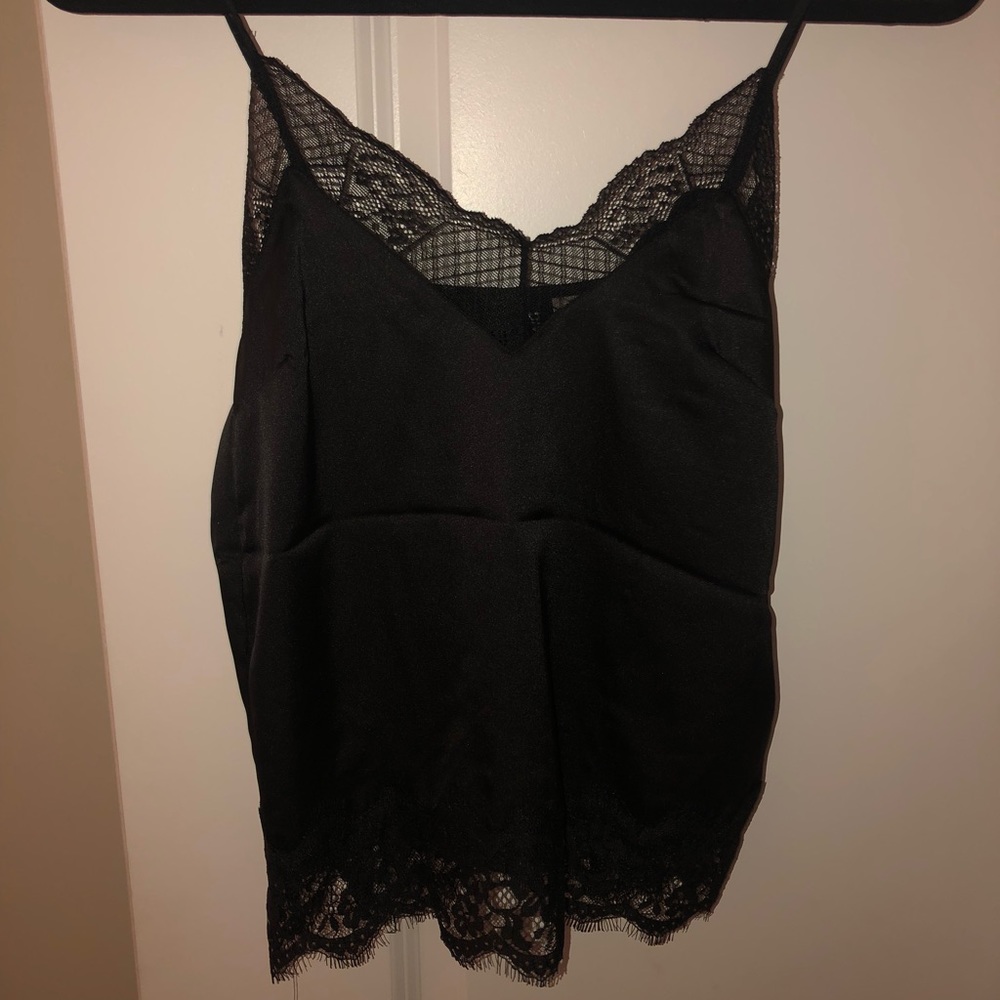 Black lace cami